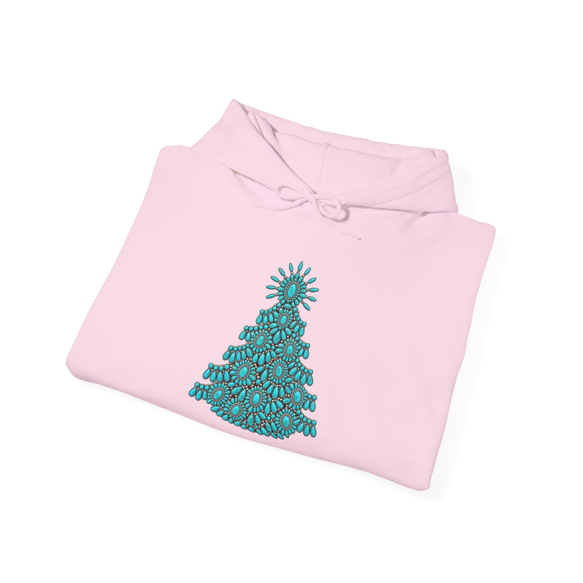 Turquoise Conch Christmas Tree Heavy Blend™ Hooded Sweatshirt