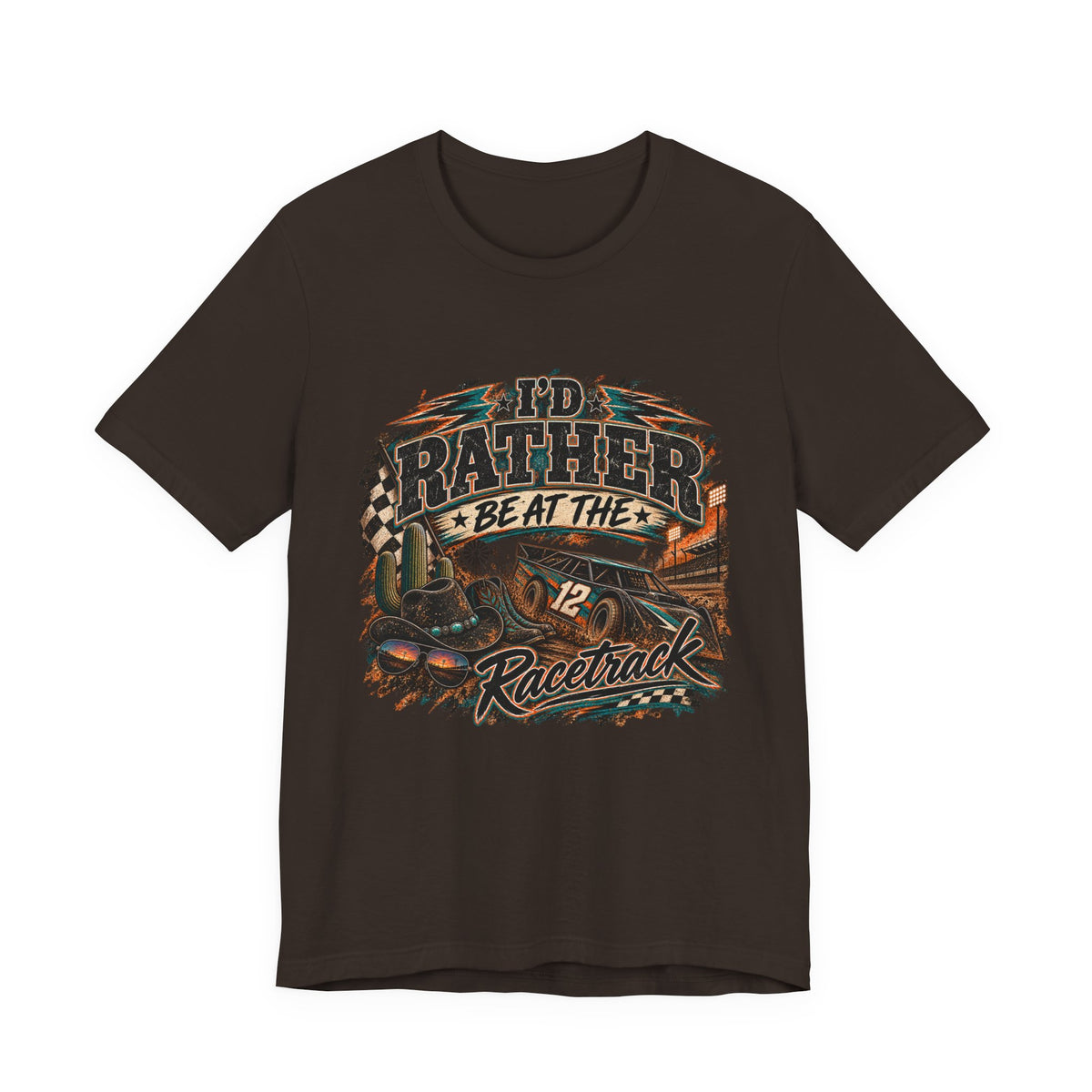 Rather be @ the track  Short Sleeve Tee