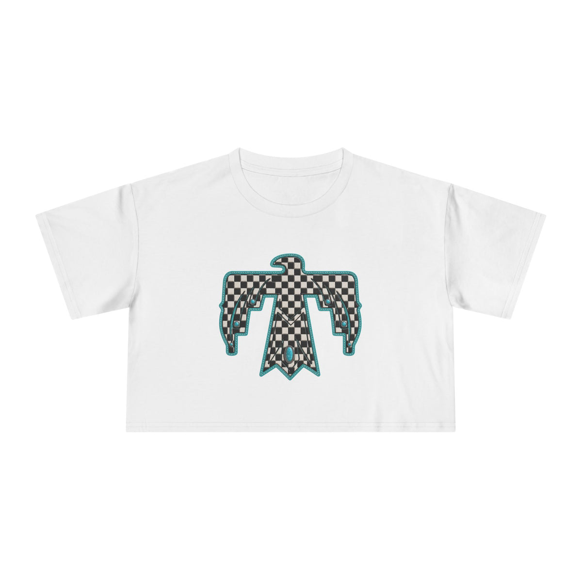 T-Bird checkered cropped T