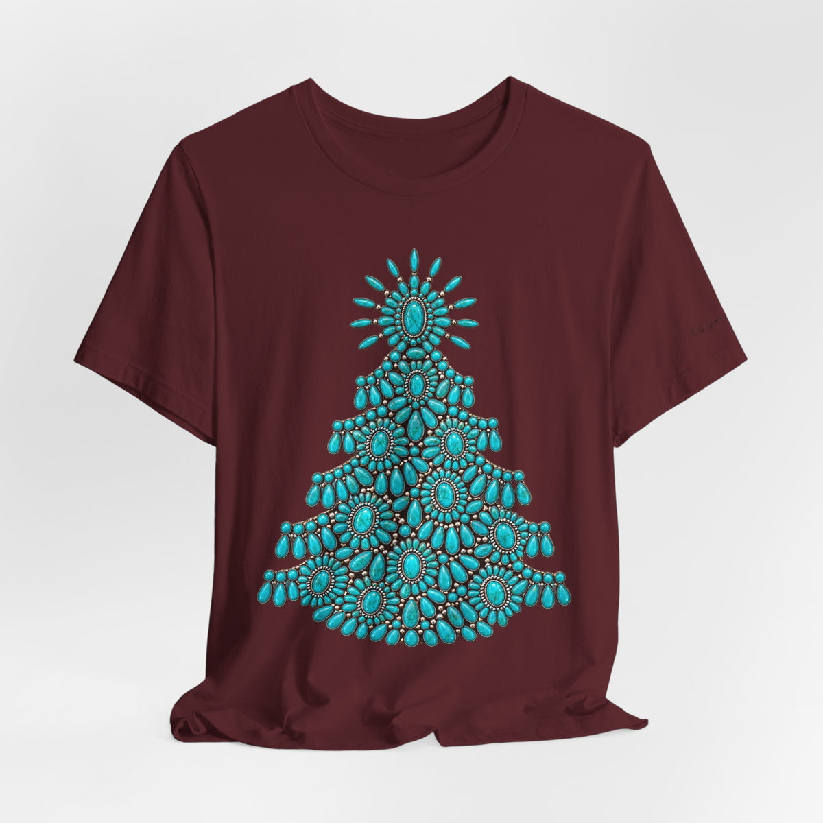 Turquoise Conch Christmas tree Short Sleeve Tee