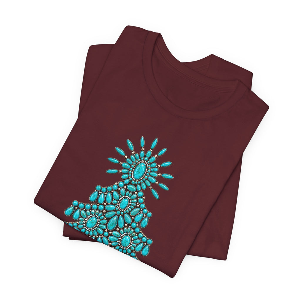 Turquoise Conch Christmas tree Short Sleeve Tee