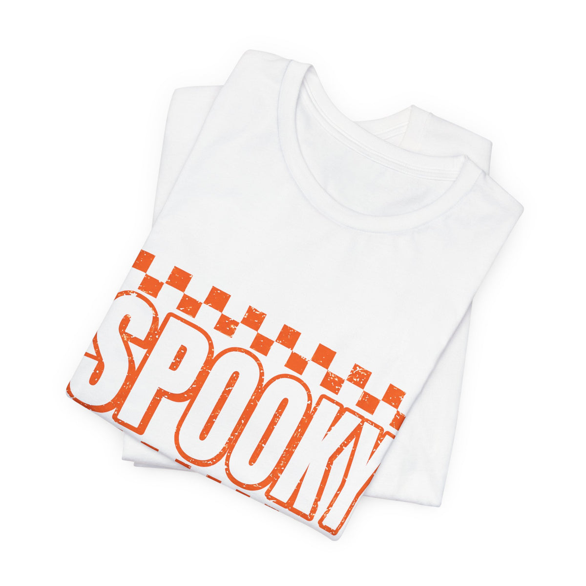 Orange checkered spooky Short Sleeve Tee