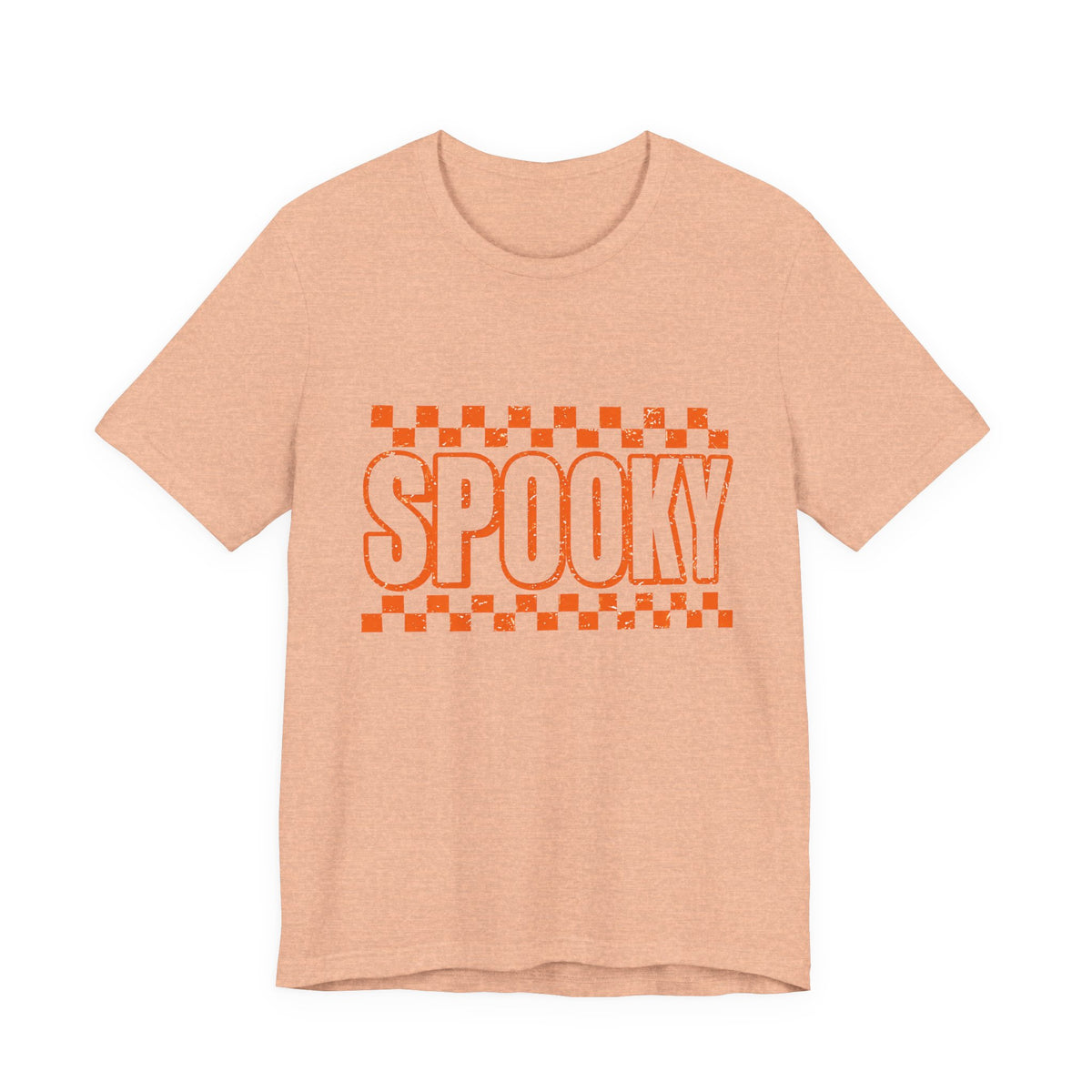 Orange checkered spooky Short Sleeve Tee