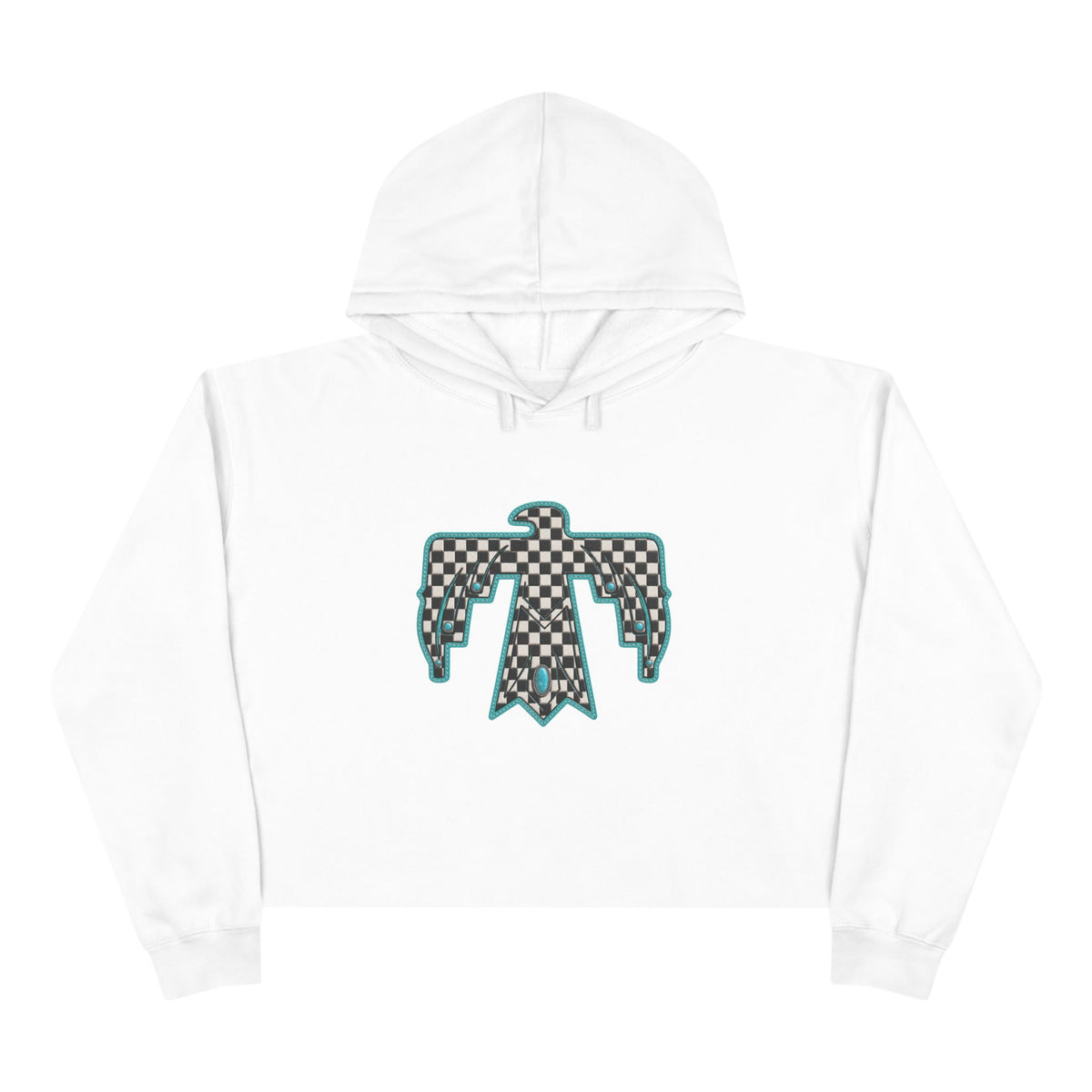 T-Bird checkered cropped hoodie