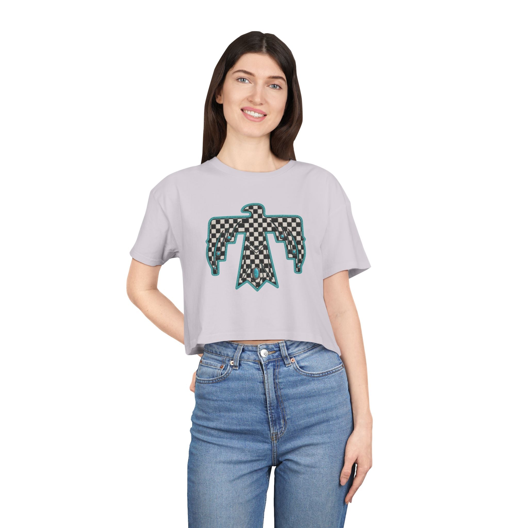T-Bird checkered cropped T