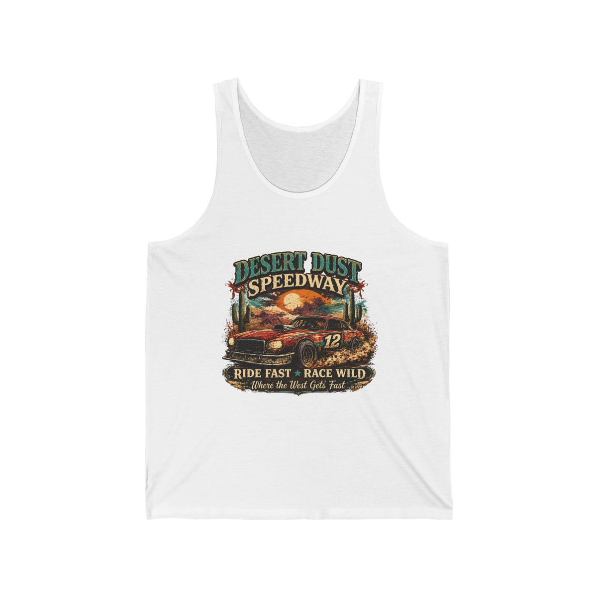 Desert Dust Speedway Unisex Jersey Tank