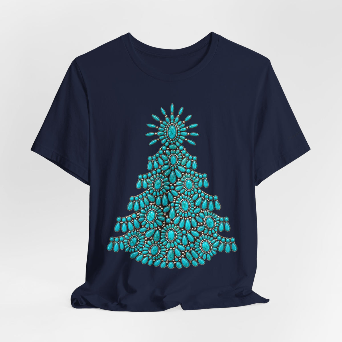 Turquoise Conch Christmas tree Short Sleeve Tee