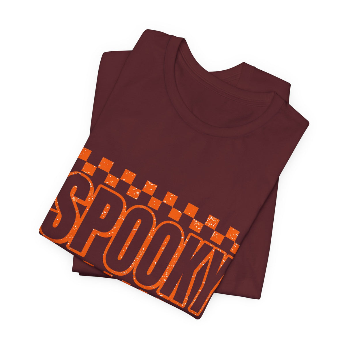 Orange checkered spooky Short Sleeve Tee