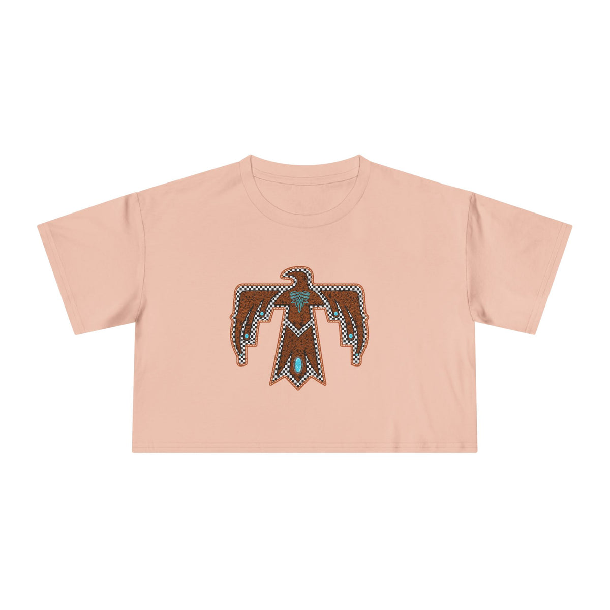 T-Bird Embossed Leather Cropped Tee