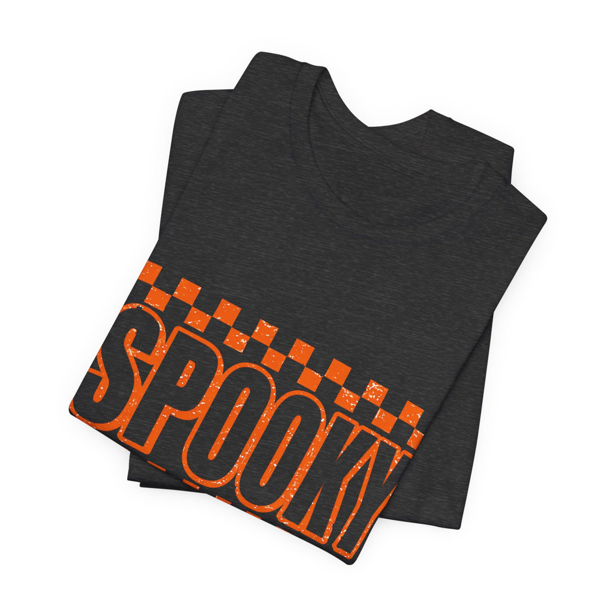 Orange checkered spooky Short Sleeve Tee