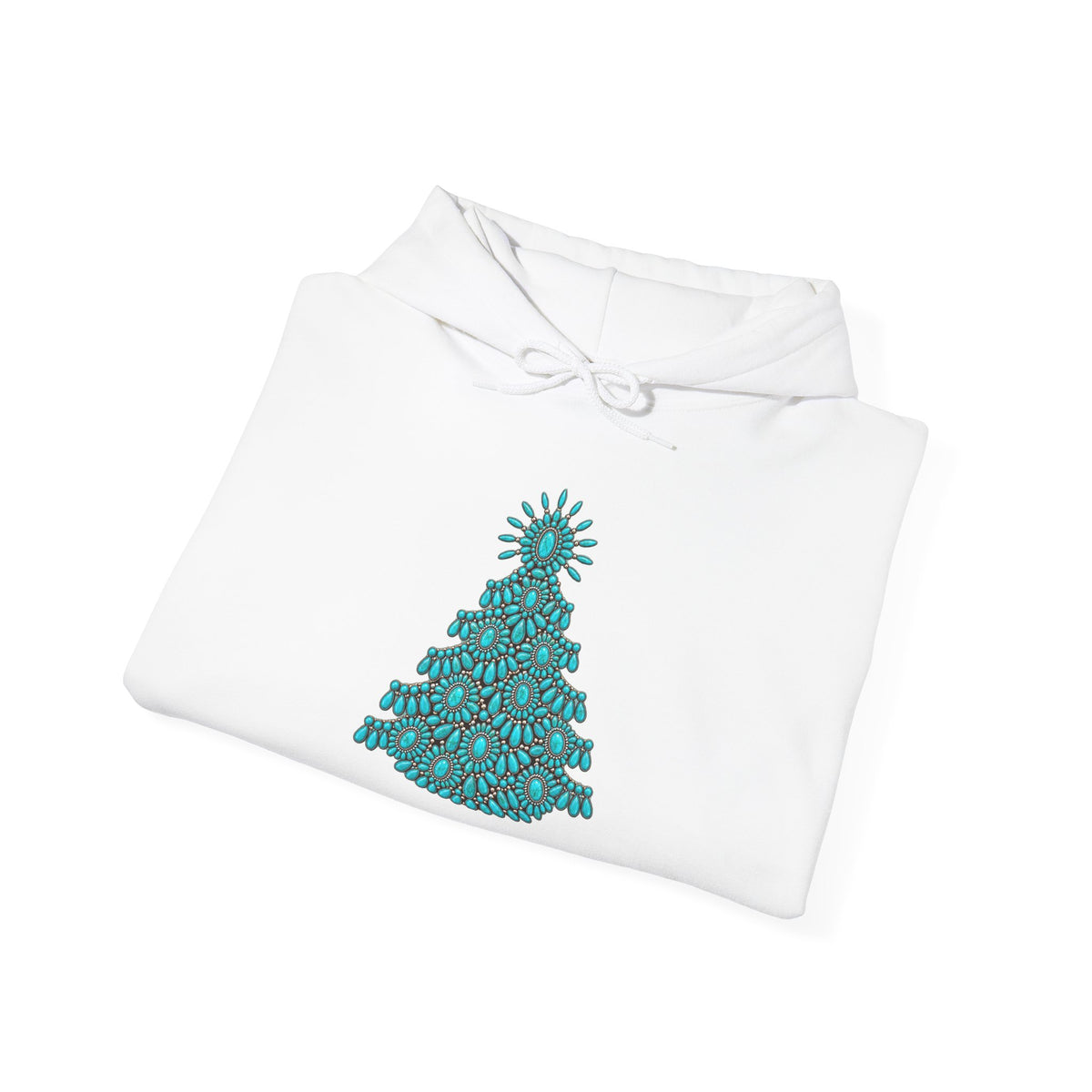 Turquoise Conch Christmas Tree Heavy Blend™ Hooded Sweatshirt