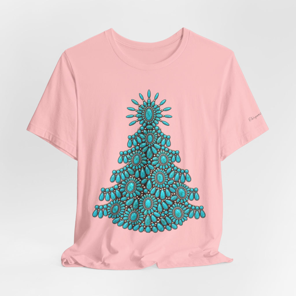 Turquoise Conch Christmas tree Short Sleeve Tee