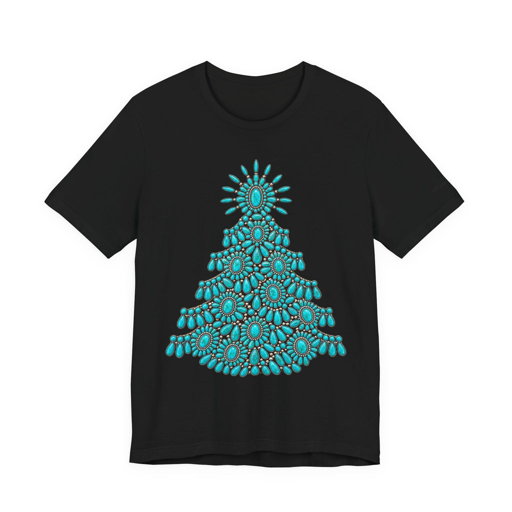 Turquoise Conch Christmas tree Short Sleeve Tee