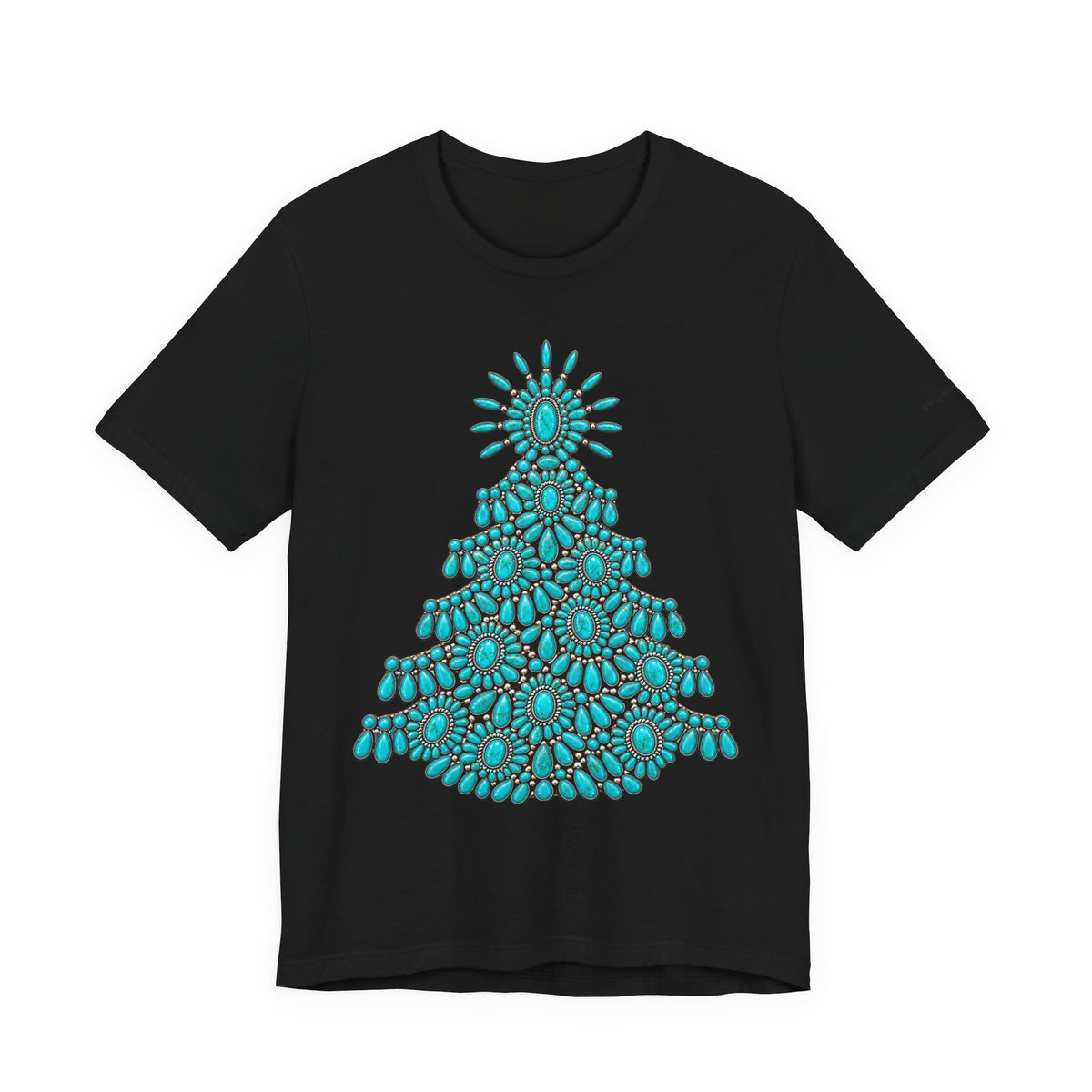 Turquoise Conch Christmas tree Short Sleeve Tee