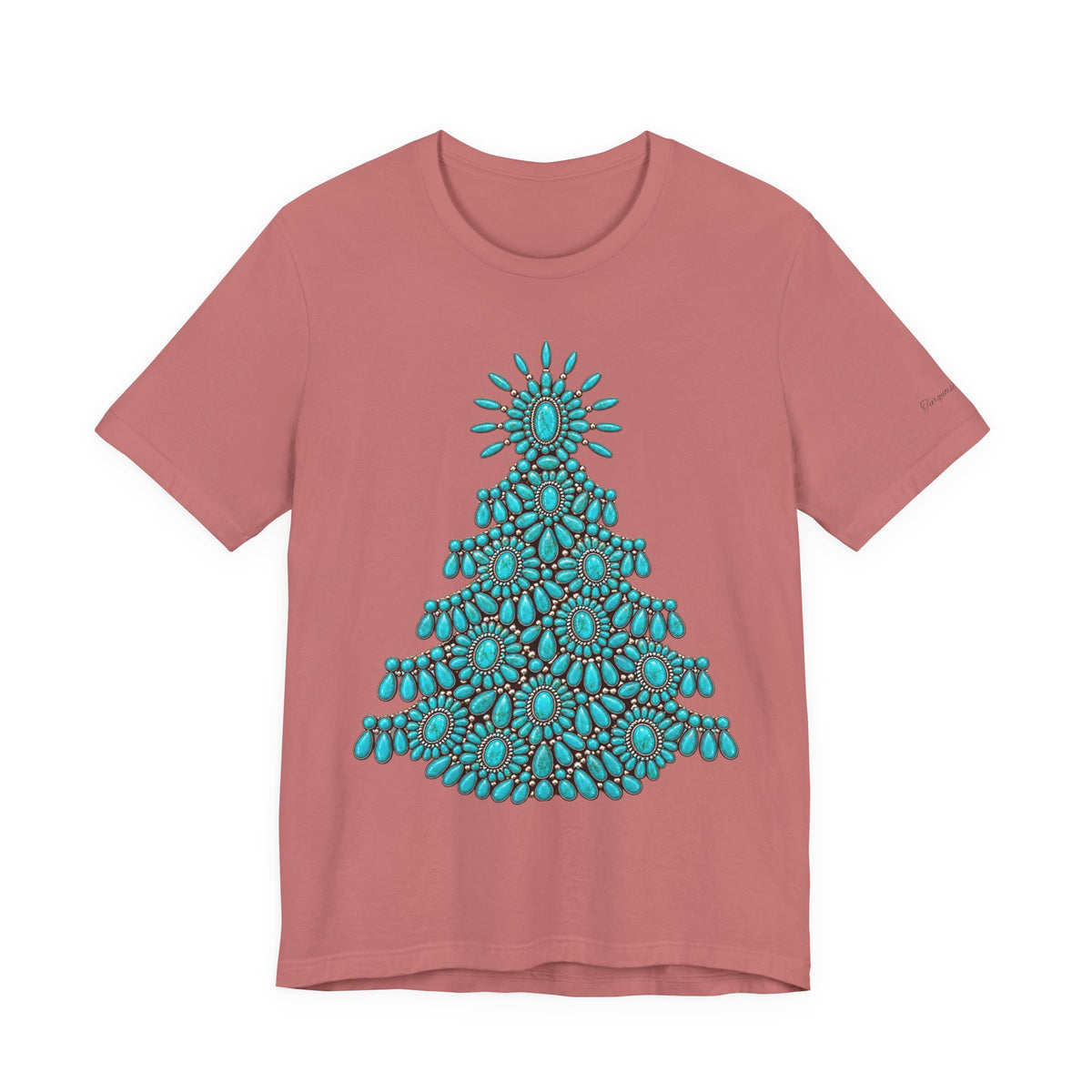 Turquoise Conch Christmas tree Short Sleeve Tee