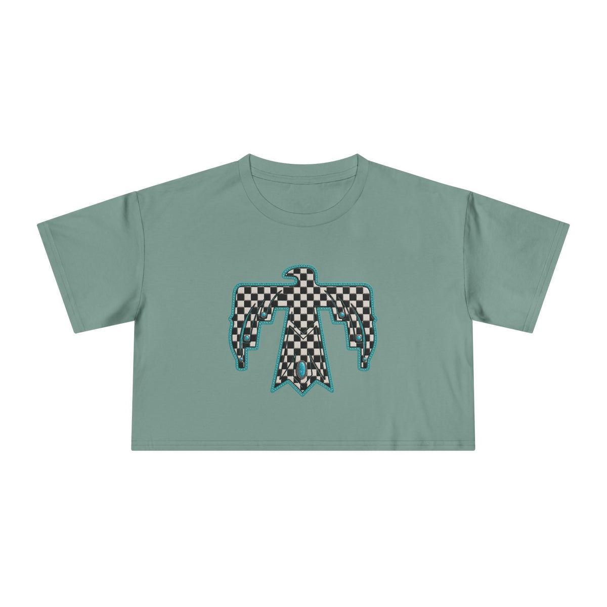 T-Bird checkered cropped T