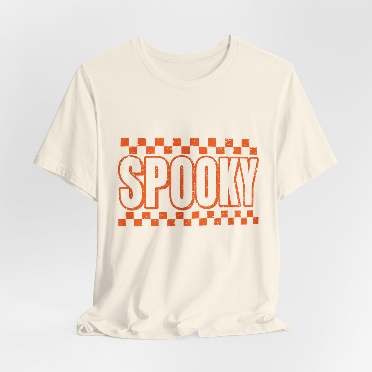 Orange checkered spooky Short Sleeve Tee