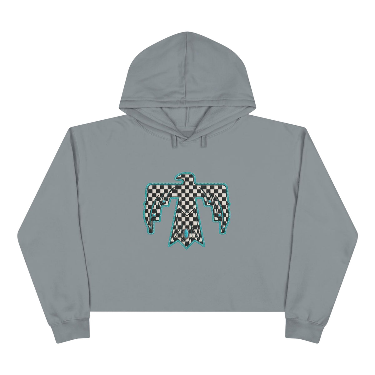 T-Bird checkered cropped hoodie