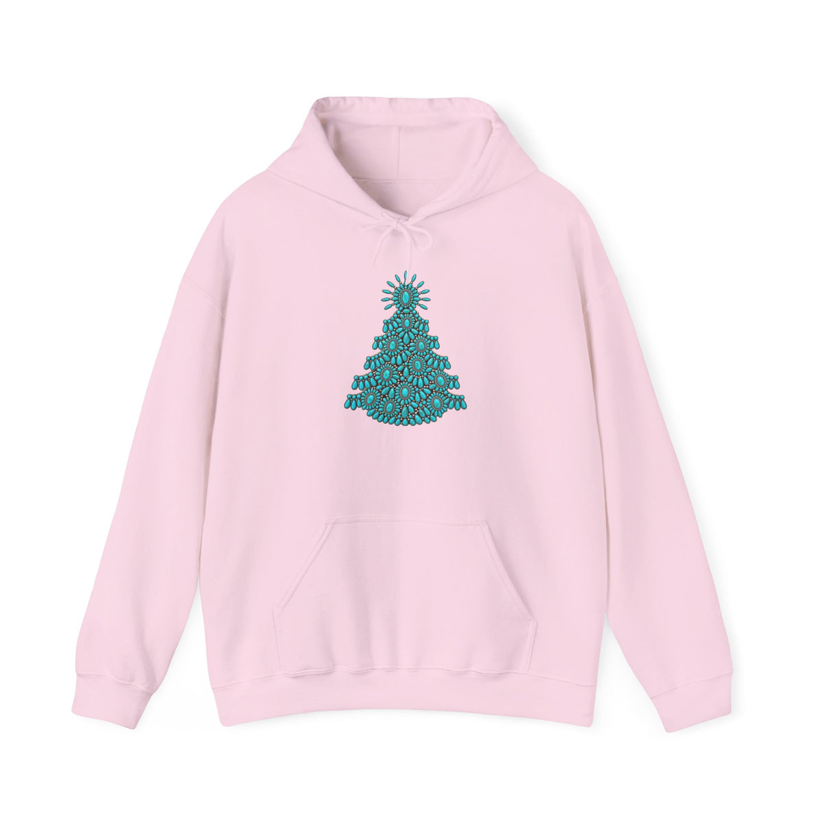 Turquoise Conch Christmas Tree Heavy Blend™ Hooded Sweatshirt