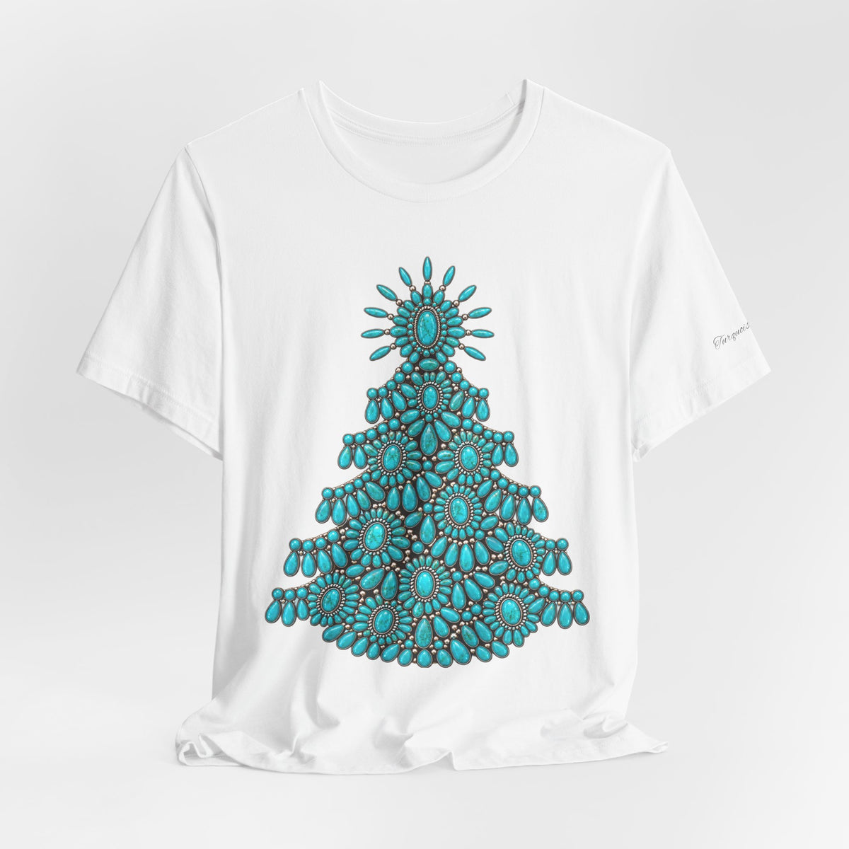 Turquoise Conch Christmas tree Short Sleeve Tee
