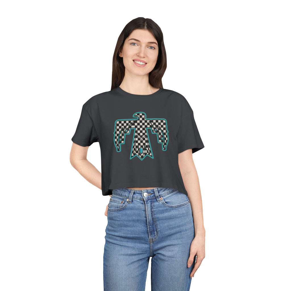T-Bird checkered cropped T