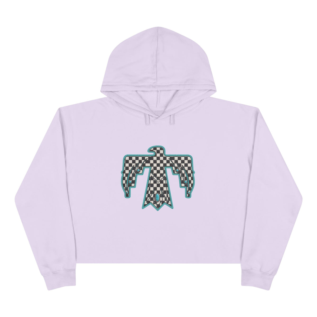 T-Bird checkered cropped hoodie