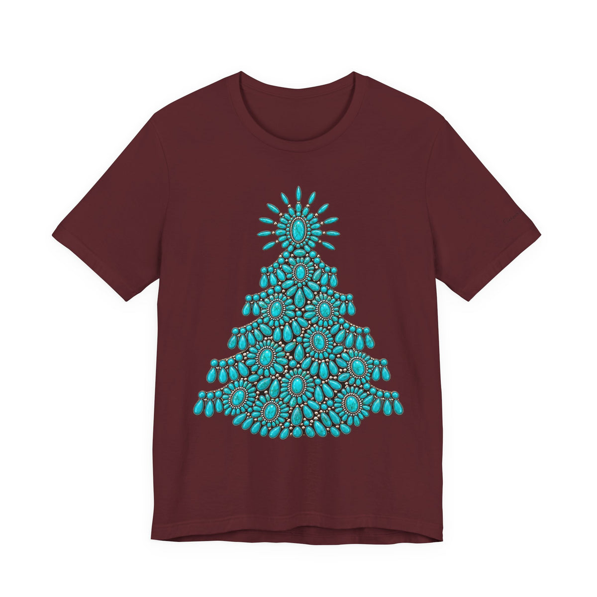 Turquoise Conch Christmas tree Short Sleeve Tee
