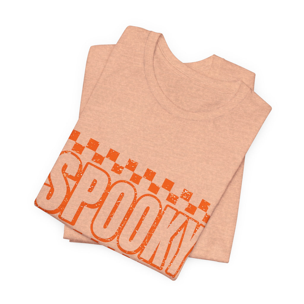Orange checkered spooky Short Sleeve Tee