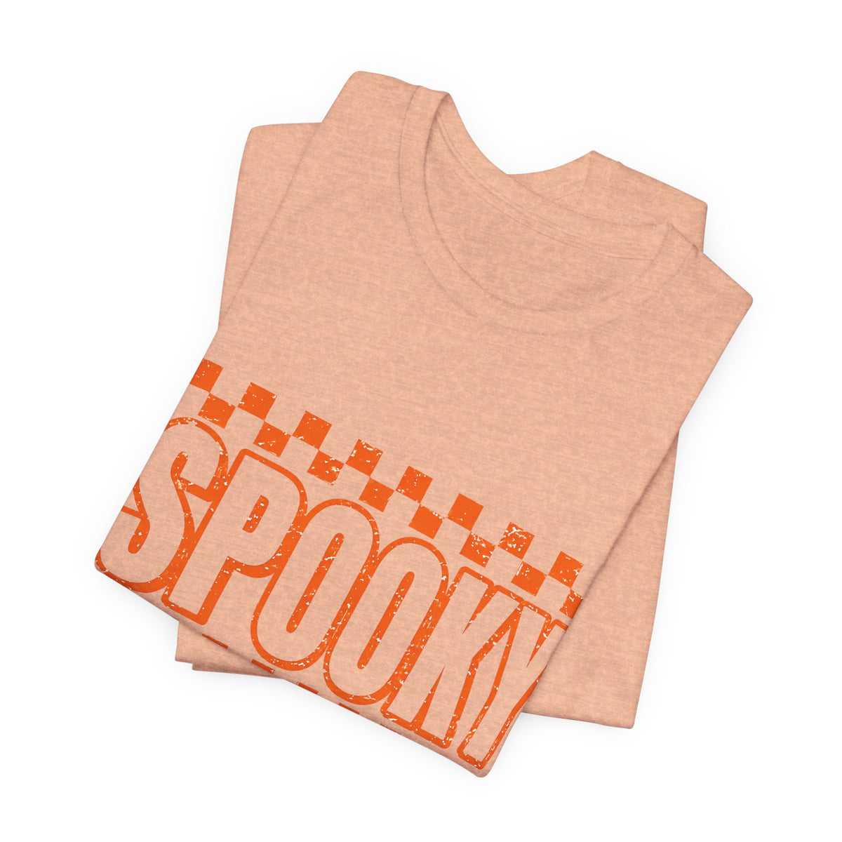 Orange checkered spooky Short Sleeve Tee