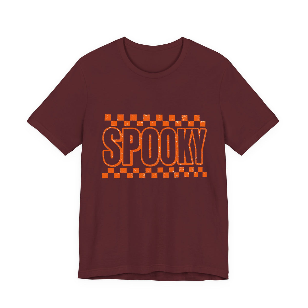 Orange checkered spooky Short Sleeve Tee
