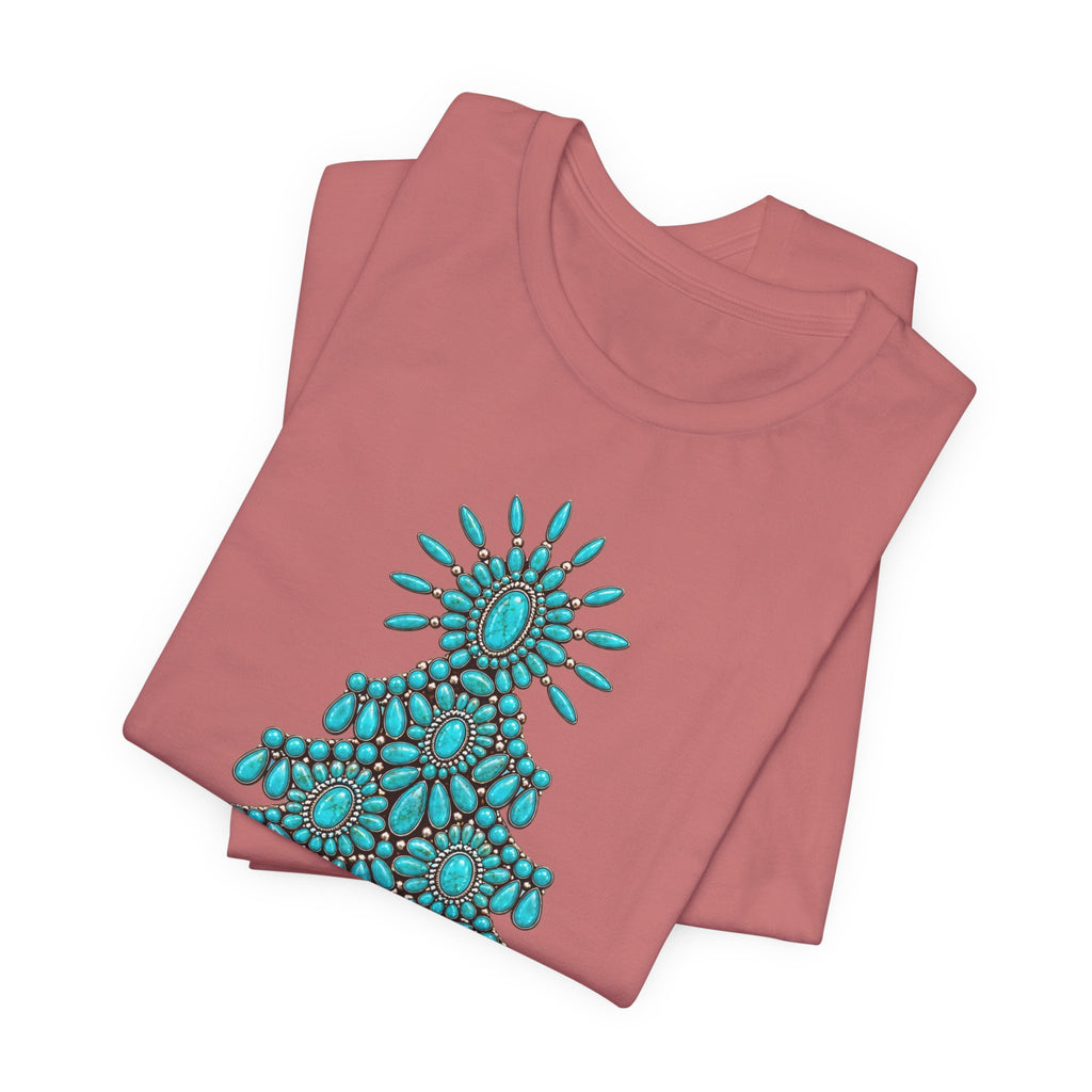 Turquoise Conch Christmas tree Short Sleeve Tee