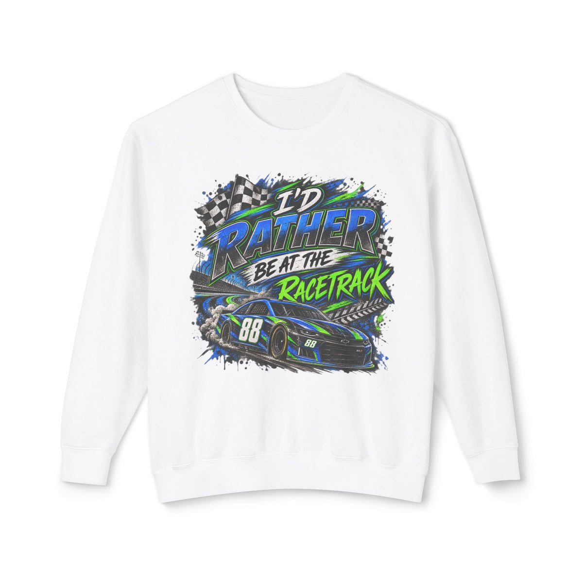 Rather be racing Lightweight Crewneck Sweatshirt