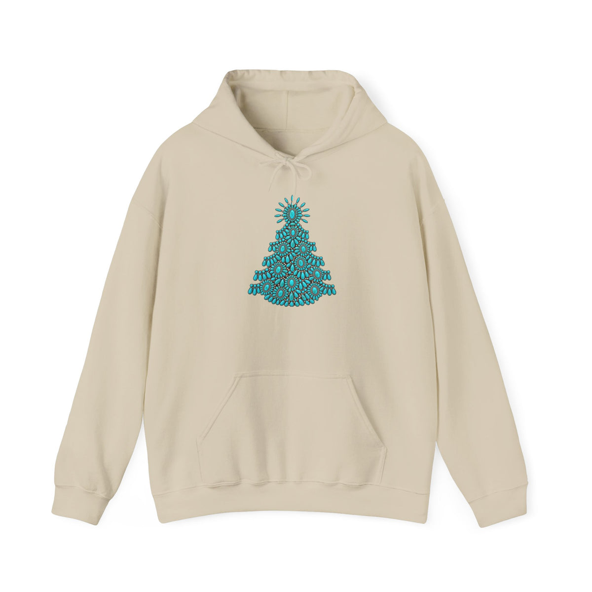 Turquoise Conch Christmas Tree Heavy Blend™ Hooded Sweatshirt