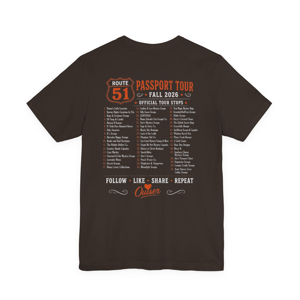 Dreamers Town Route 51 Passport Tour Tee