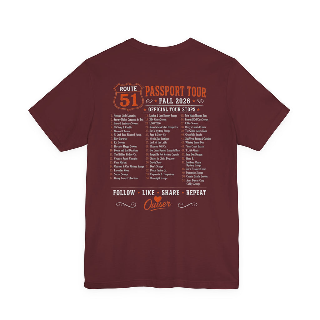 Dreamers Town Route 51 Passport Tour Tee