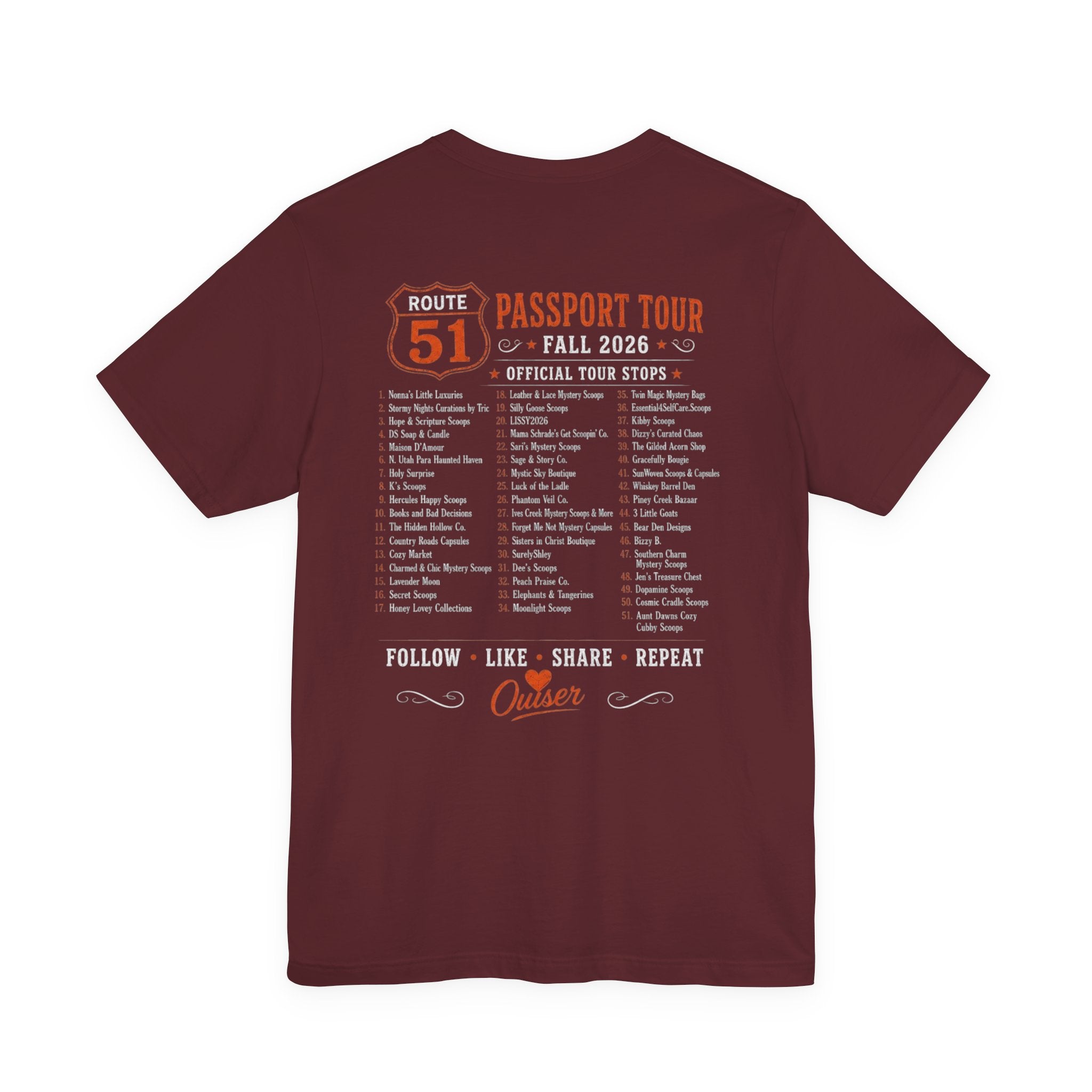 Dreamers Town Route 51 Passport Tour Tee