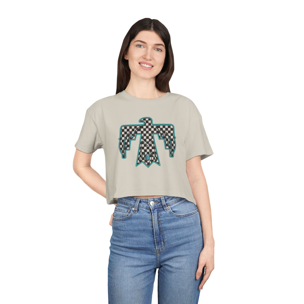 T-Bird checkered cropped T