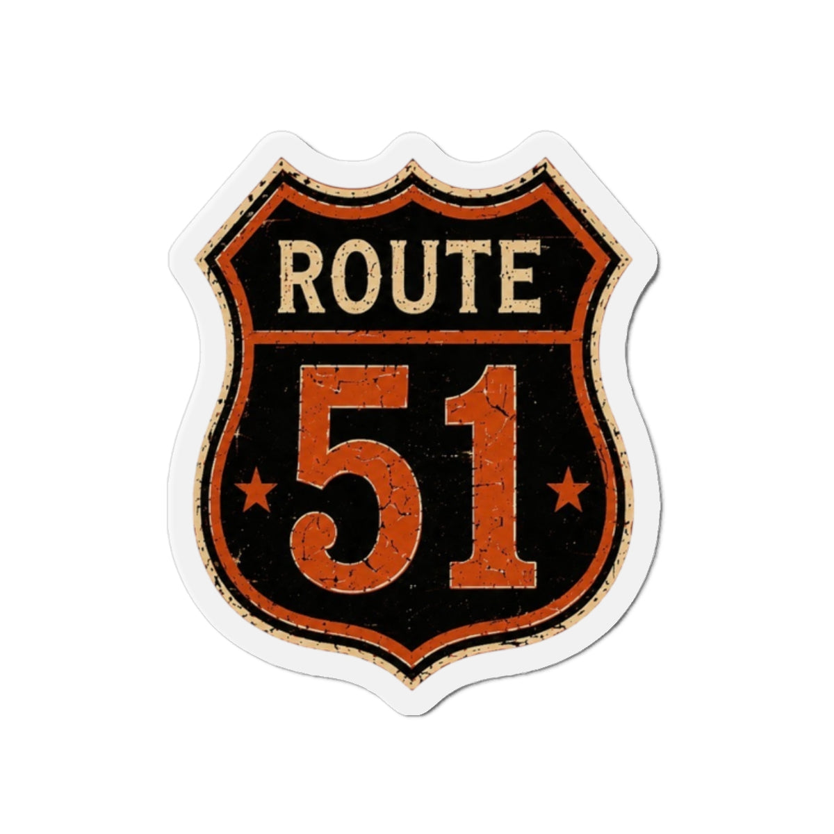 Dreamers Town Route 51 Die-Cut Magnets