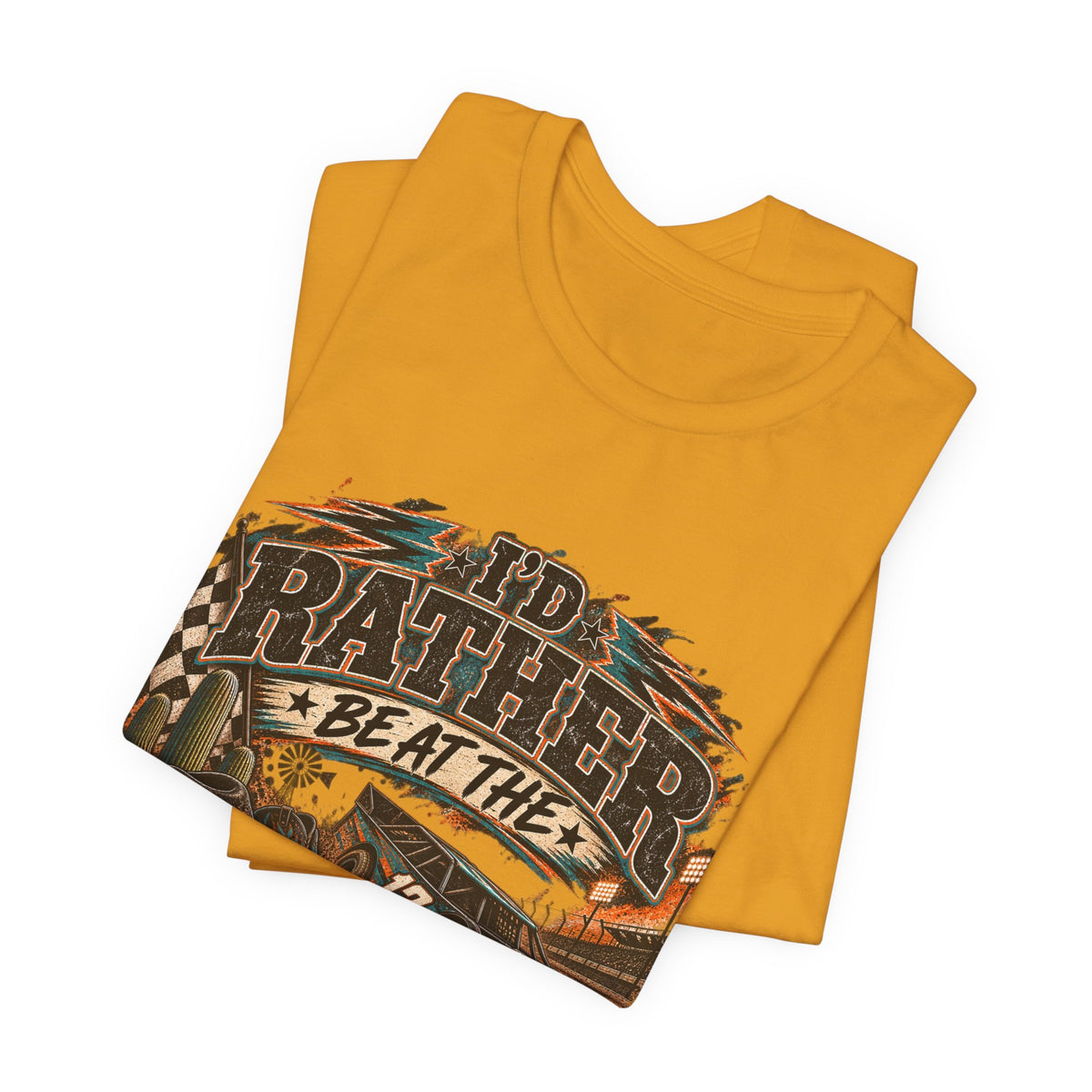 Rather be @ the track  Short Sleeve Tee