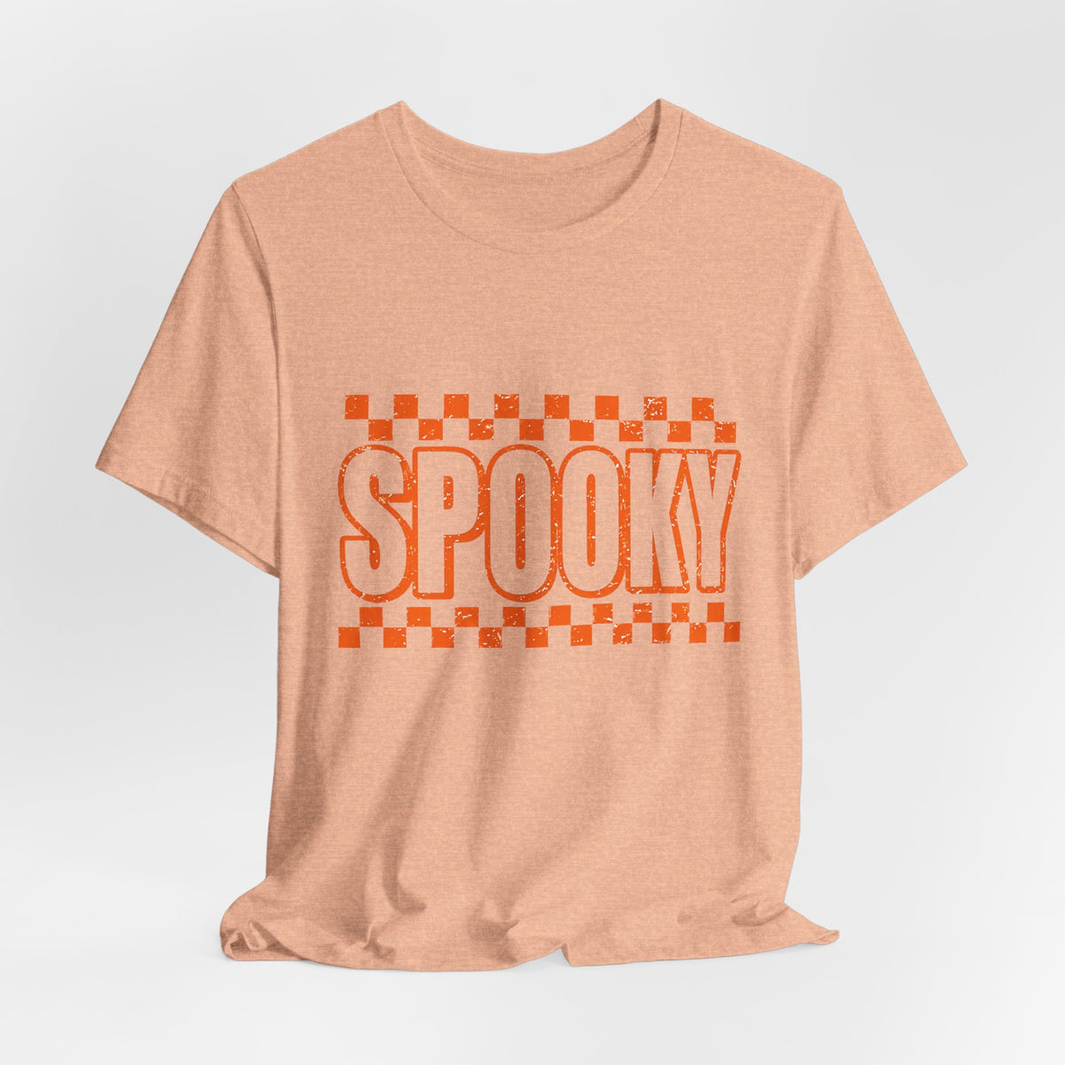 Orange checkered spooky Short Sleeve Tee