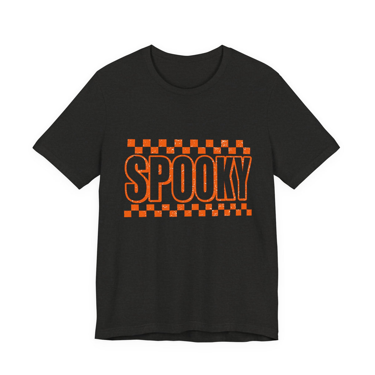 Orange checkered spooky Short Sleeve Tee