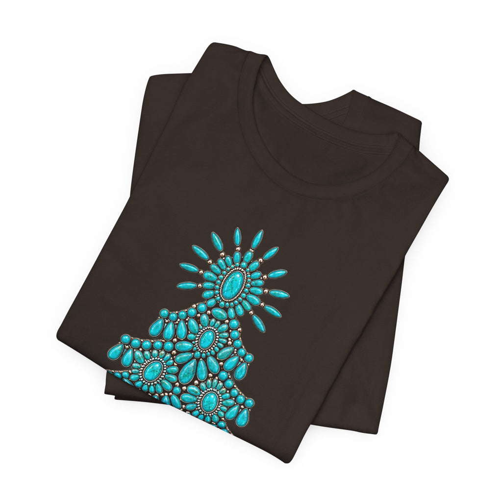 Turquoise Conch Christmas tree Short Sleeve Tee