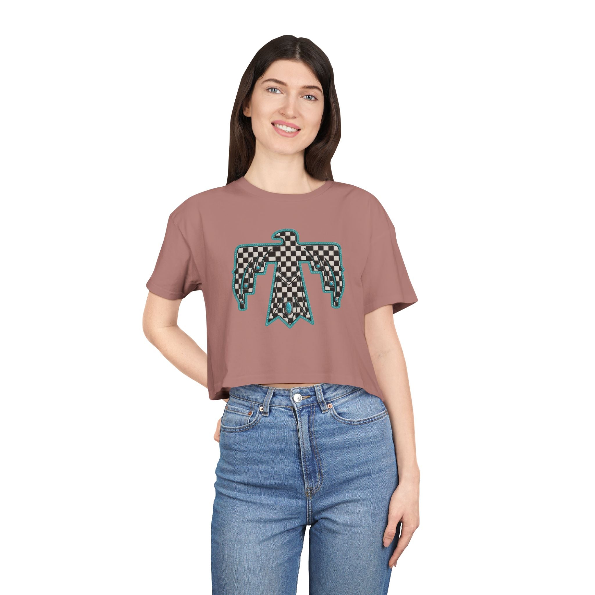 T-Bird checkered cropped T
