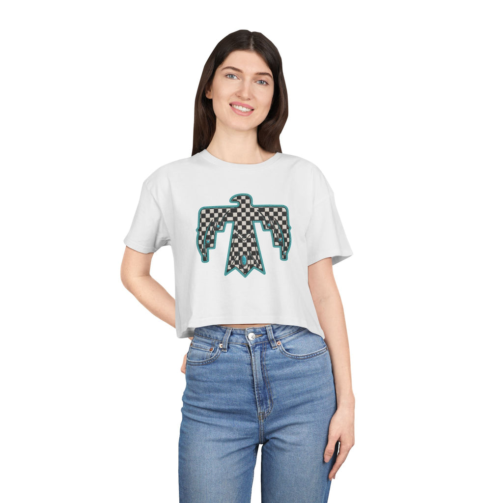T-Bird checkered cropped T
