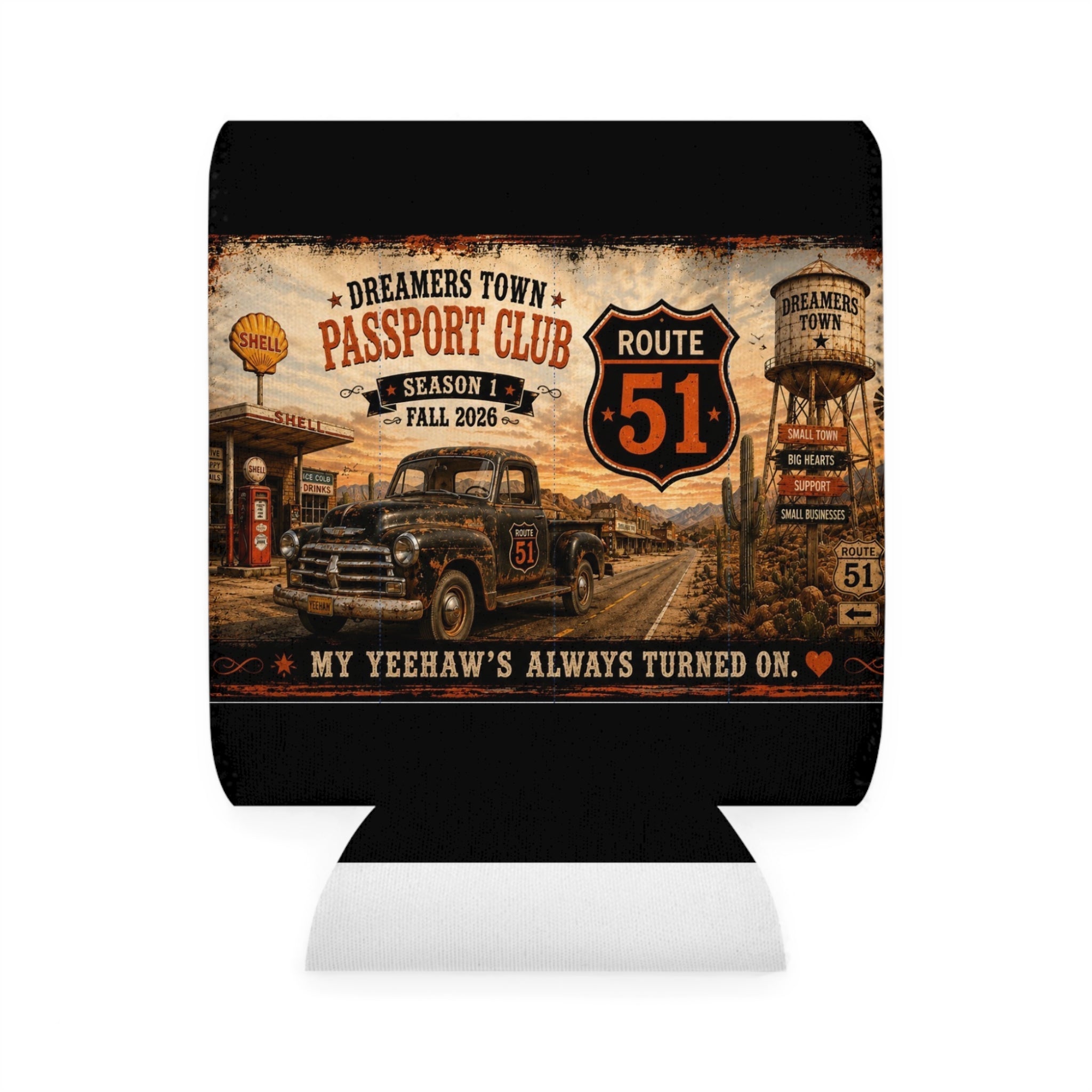 Dreamers Town Can Cooler Sleeve