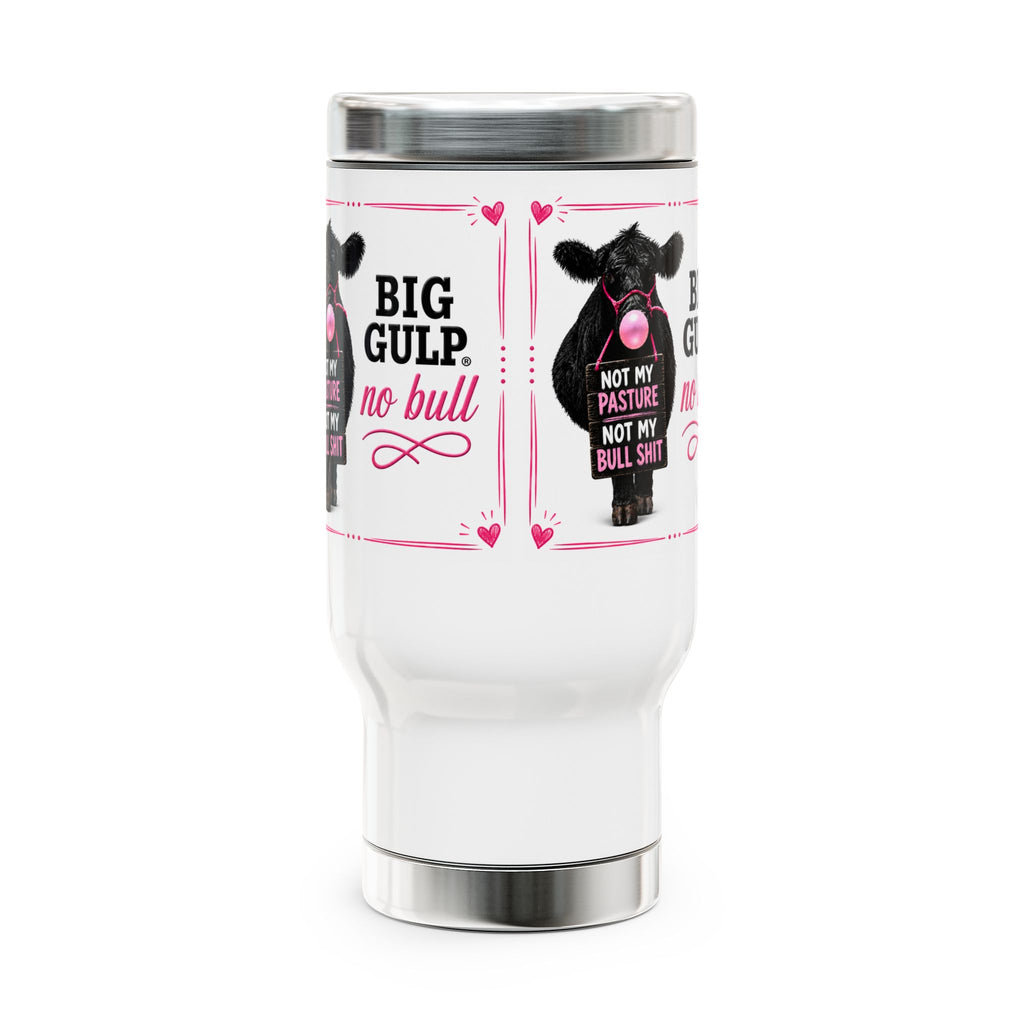 Travel Mug — "Big Gulp, No Bull" Cow Travel Mug (14oz)