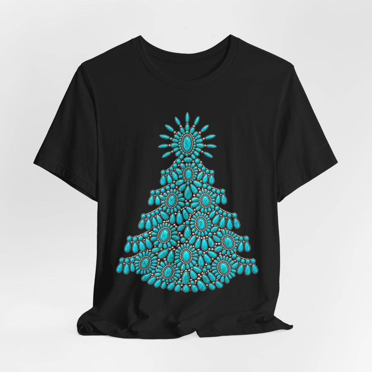 Turquoise Conch Christmas tree Short Sleeve Tee