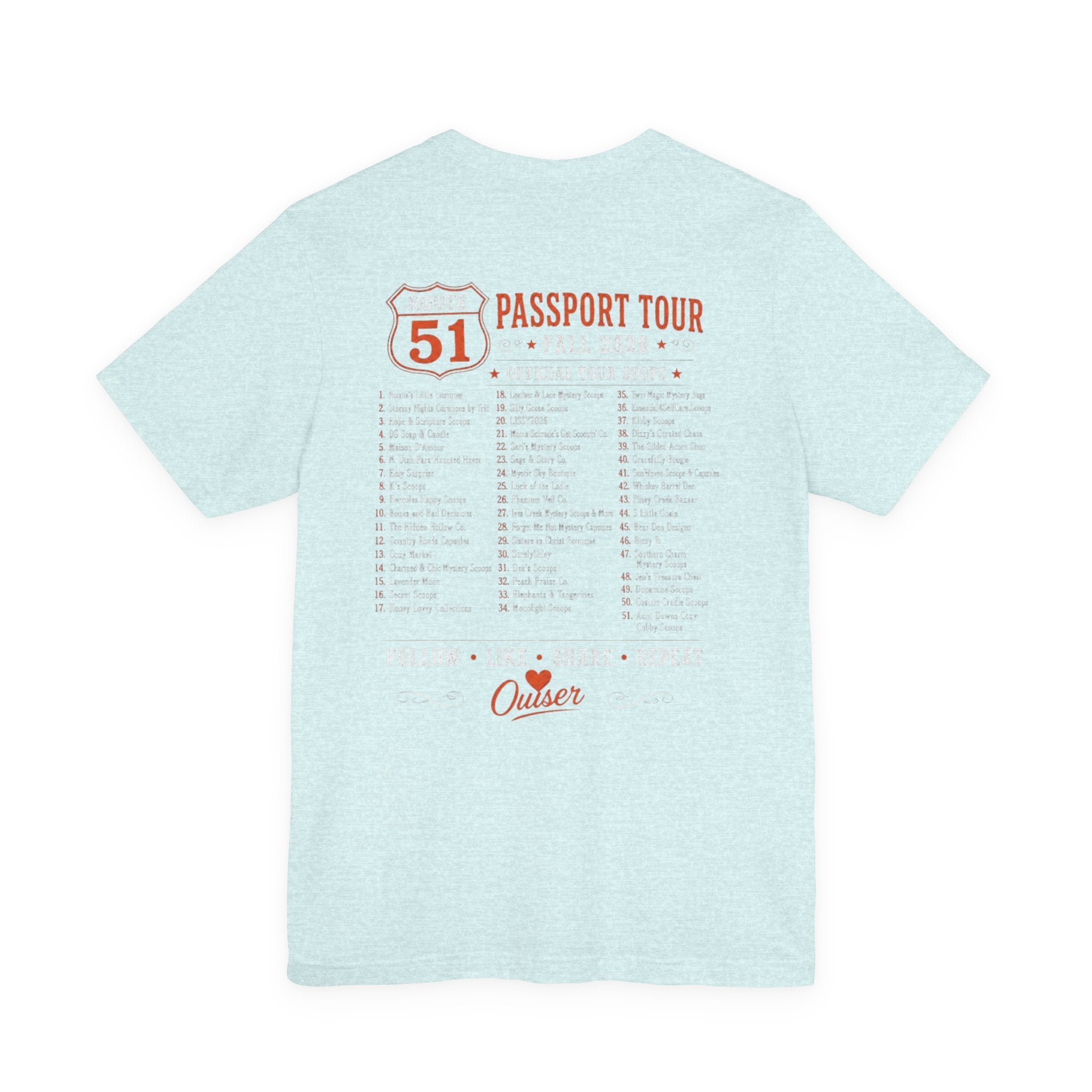 Dreamers Town Route 51 Passport Tour Tee