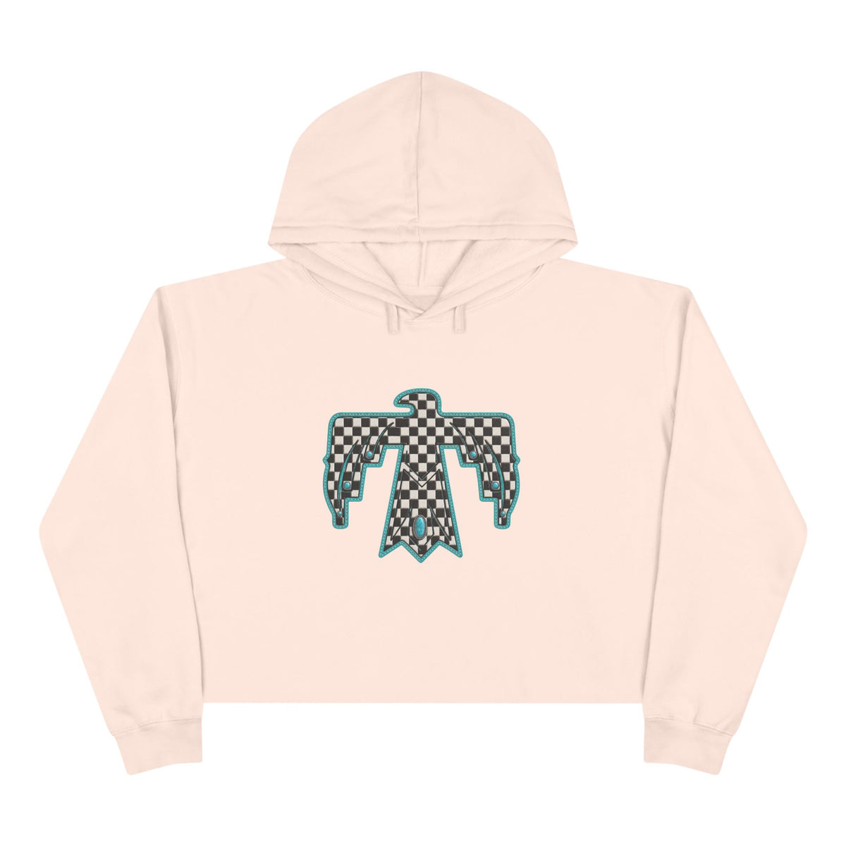 T-Bird checkered cropped hoodie