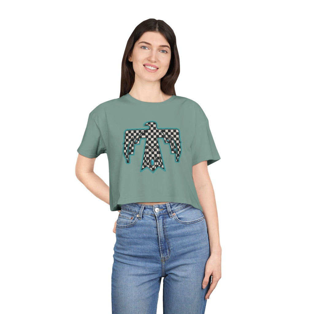 T-Bird checkered cropped T